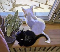 Художественные Рисунки, Painting, Животные, Вдохновение, Gatos, Окна
