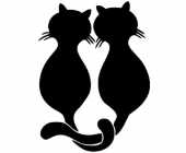 Трафарет кошка и кот