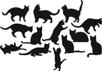 Трафарет котов