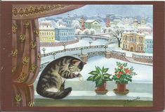 Зимнее Искусство, Путешествия, Painting, Котята