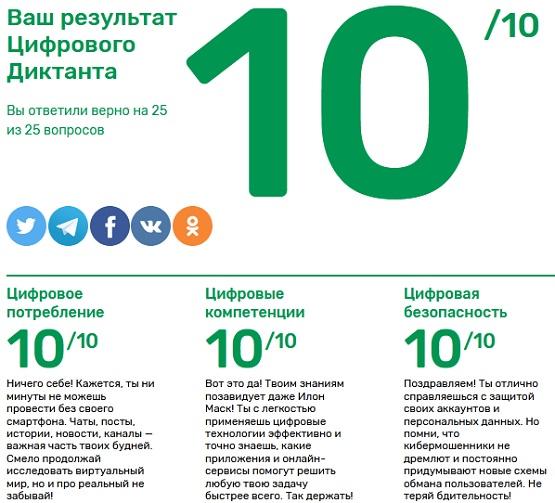 Ответы на Цифровой Диктант 2021 год, возраст 7-13 лет