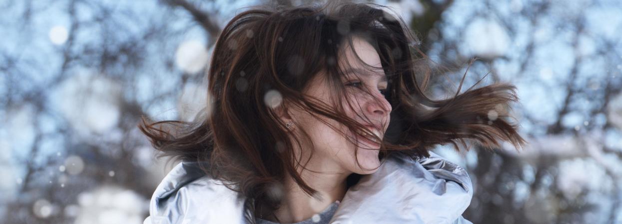 Девушка, зима, улыбка, снег