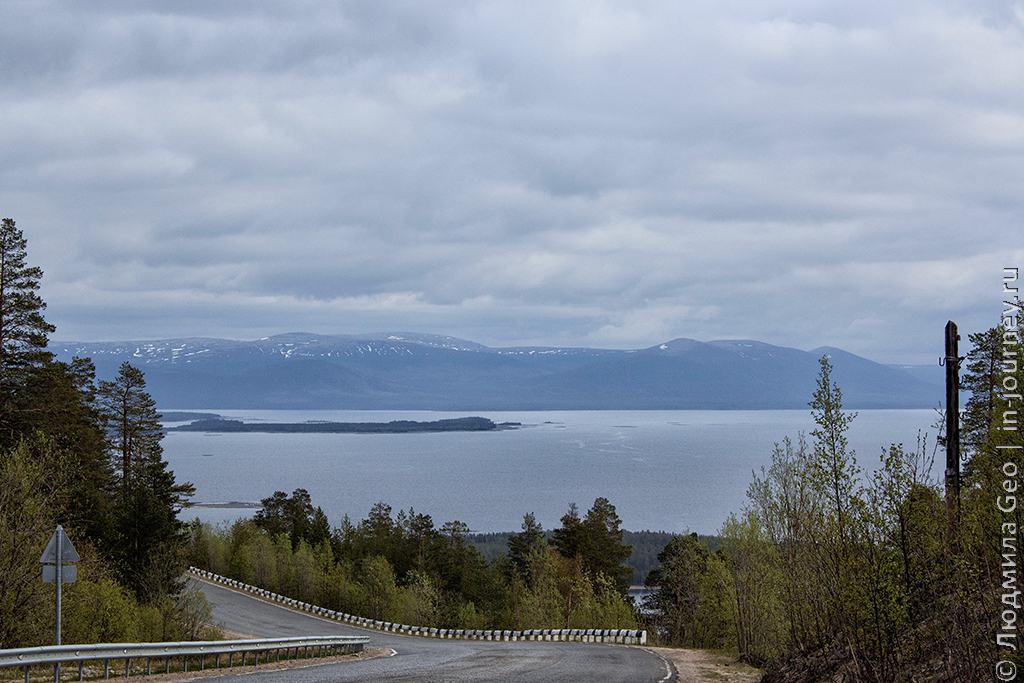 вид на шоссе и губу Канда