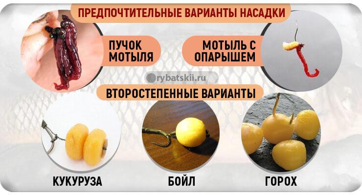 Зимние насадки и наживки