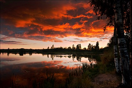 закат в России