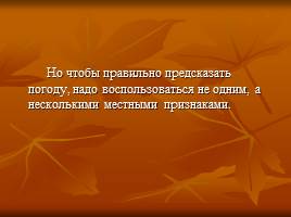 Выявление изменения признаков погоды нашей местности используя народные приметы, слайд 14