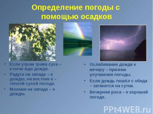 Если утром трава суха – к ночи жди дождя. Если утром трава суха – к ночи жди дож