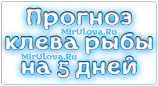 Прогноз клева рыбы на пять дней