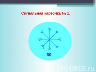 Сигнальная карточка № 1.