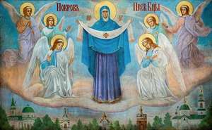 Фреска Покров Пресвятой Богородицы