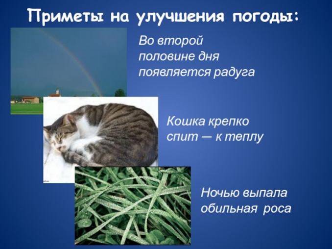 презентация по теме народные приметы и погода