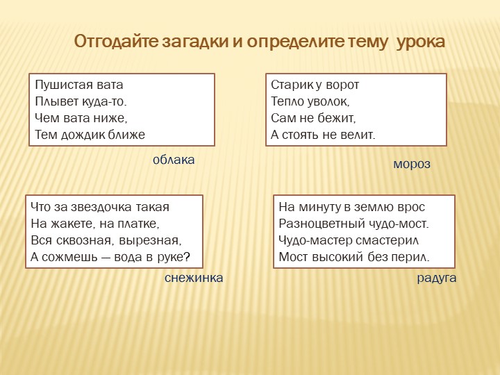 Пушистая вата Плывет куда-то. Чем вата ниже, Тем дождик ближеЧто за звездочка