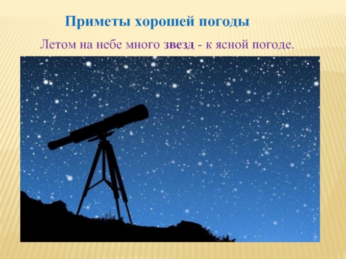 презентация по теме народные приметы и погода
