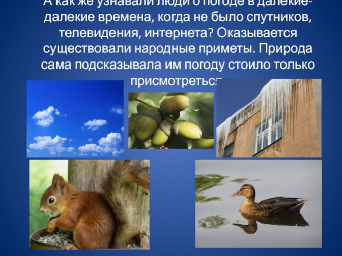 презентация по теме народные приметы и погода