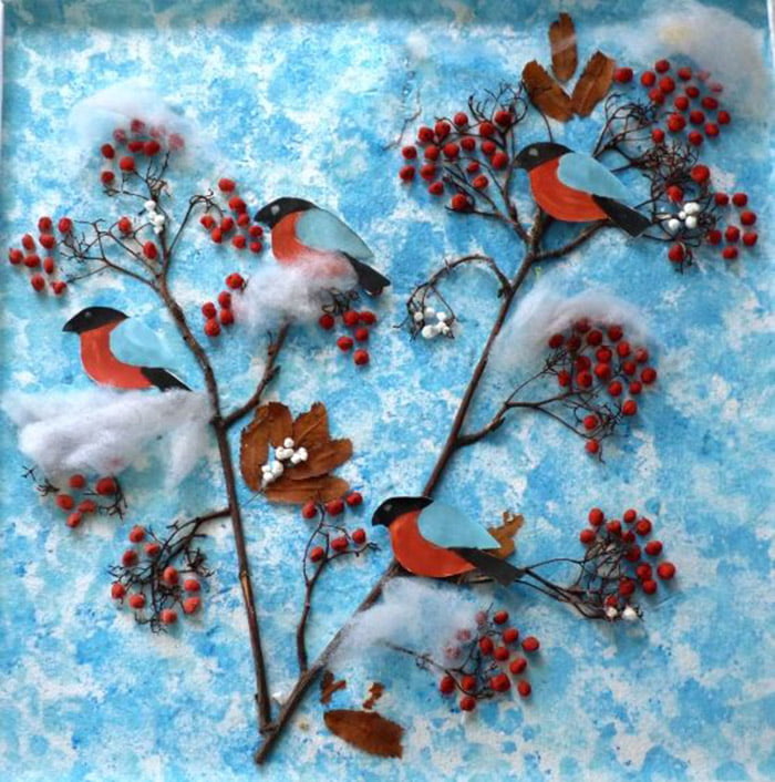 Панно "Снегири"