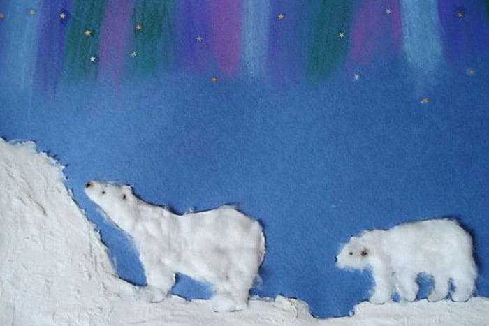 Аппликация "Мишки на севере"