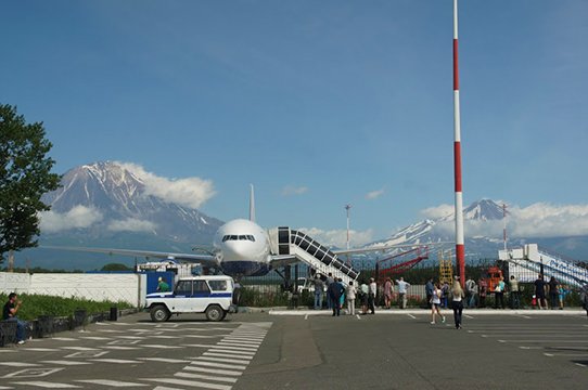 спуск с трапа Елизово