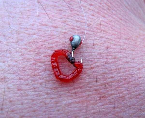 Мормышка с мотылем