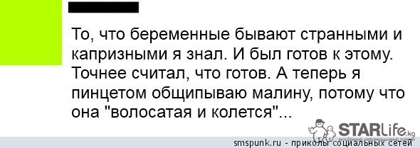 изображение: То, что беременные бывают странными и капризными, я знал. И был готов к этому. Точнее считал, что готов. А теперь я пинцетом общипываю малину, потому что она
