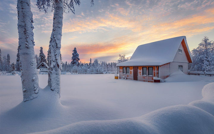 Погода зимой на севере России в 2021 году